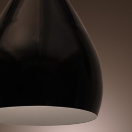 Mini lampada a sospensione retrò moderna con paralume a ciotola in metallo viola e nero