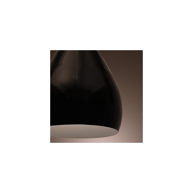 Mini lampada a sospensione retrò moderna con paralume a ciotola in metallo viola e nero