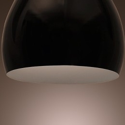 Mini lampada a sospensione retrò moderna con paralume a ciotola in metallo viola e nero