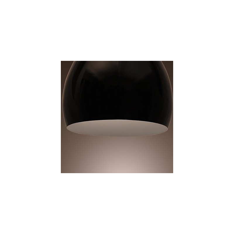 Mini lampada a sospensione retrò moderna con paralume a ciotola in metallo viola e nero