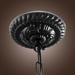 Lampada a sospensione mini classica tradizionale in bronzo con paralume in vetro bianco