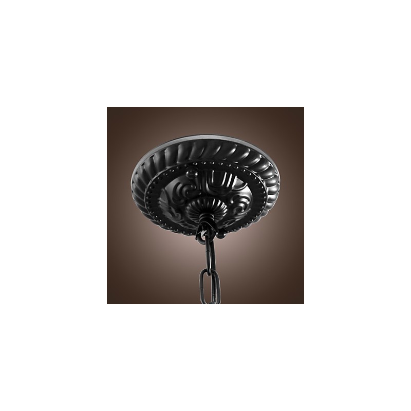 Lampada a sospensione mini classica tradizionale in bronzo con paralume in vetro bianco
