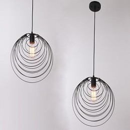 Lampada a sospensione mini stile rustico country retrò/Lodge in metallo nero