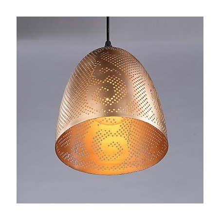 Lampadario a sospensione moderno in ferro battuto dorato