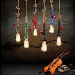 Lampada a sospensione industriale retrò americana