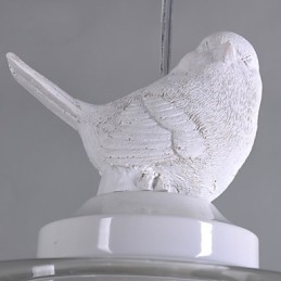 Lampada a sospensione in vetro moderna mini bianca trasparente E26/E27