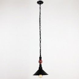 Lampada a sospensione mini 1 luce finitura dipinta retrò tubo acqua nero