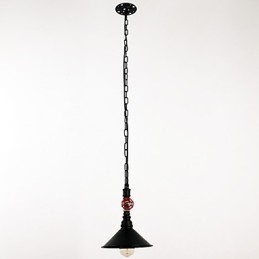 Lampada a sospensione mini 1 luce finitura dipinta retrò tubo acqua nero