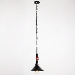 Lampada a sospensione mini 1 luce finitura dipinta retrò tubo acqua nero
