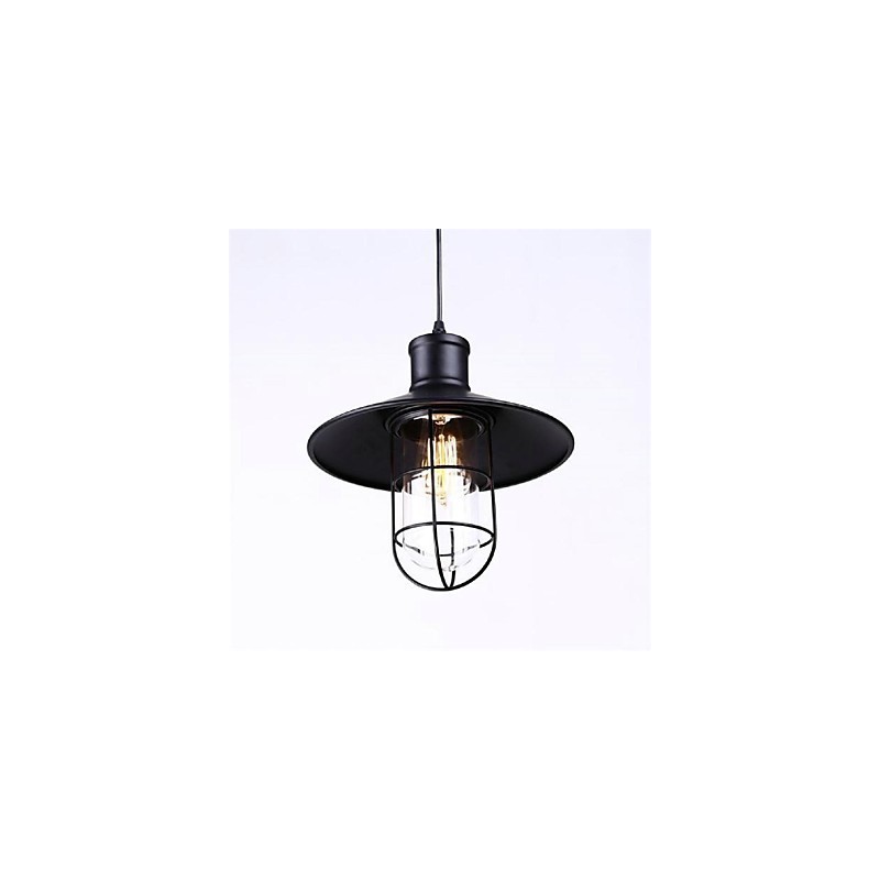 Lampada a sospensione country in ferro nero
