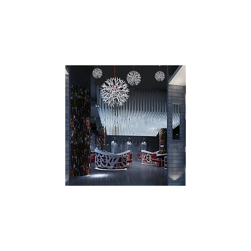 Lampadario a sospensione mini lanterna globo bianco in acrilico 65 cm