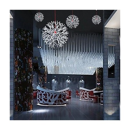 Lampadario a sospensione mini lanterna globo bianco in acrilico 65 cm