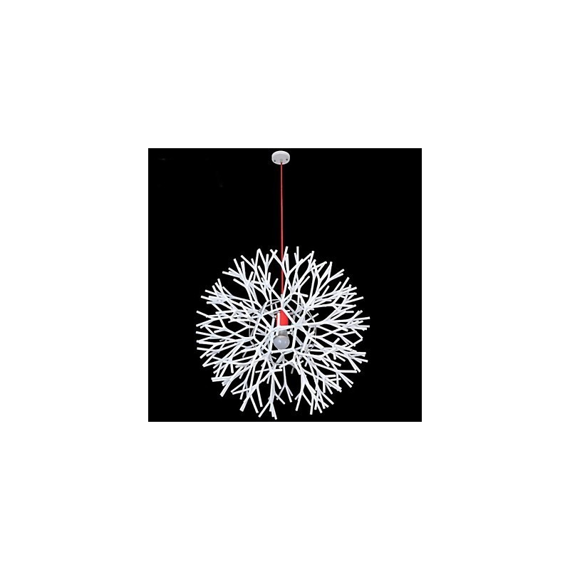 Lampadario a sospensione mini lanterna globo bianco in acrilico 65 cm