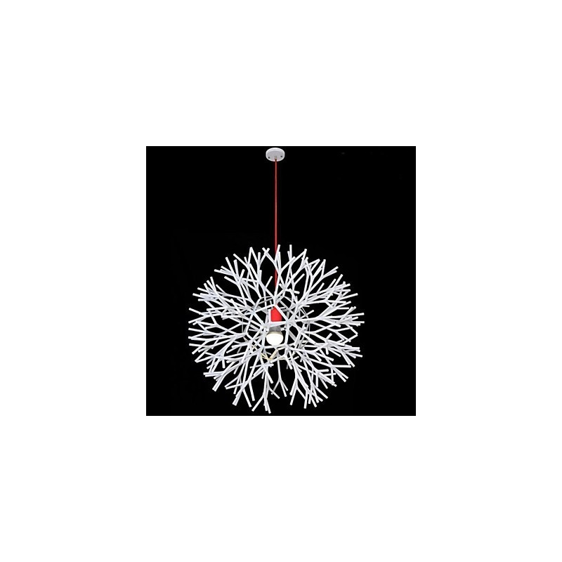 Lampadario a sospensione mini lanterna globo bianco in acrilico 65 cm