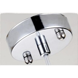 Lampada a sospensione moderna cromata in metallo e vetro bianco