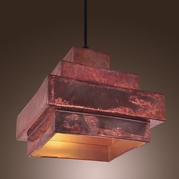 Lampada a sospensione mini classica tradizionale in metallo marrone