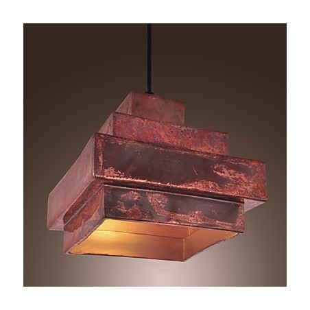 Lampada a sospensione mini classica tradizionale in metallo marrone