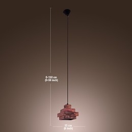 Lampada a sospensione mini classica tradizionale in metallo marrone