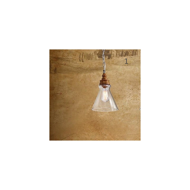Lampada a sospensione con cristalli effetto legno nichel finitura, 3 lampadine