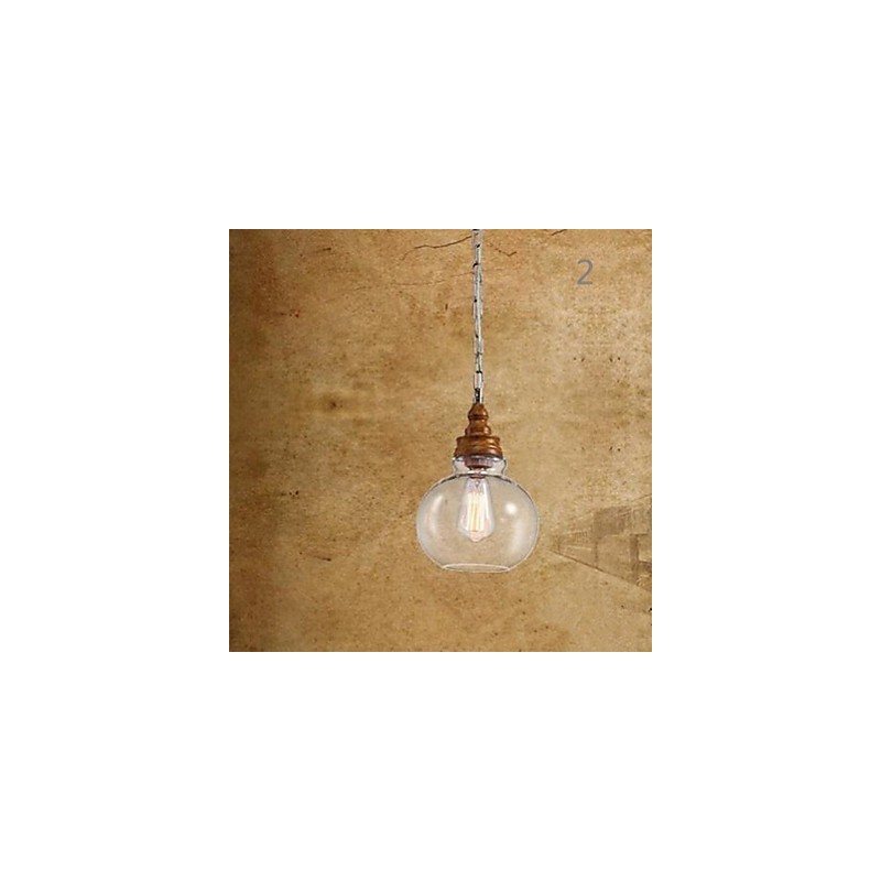 Lampada a sospensione con cristalli effetto legno nichel finitura, 3 lampadine