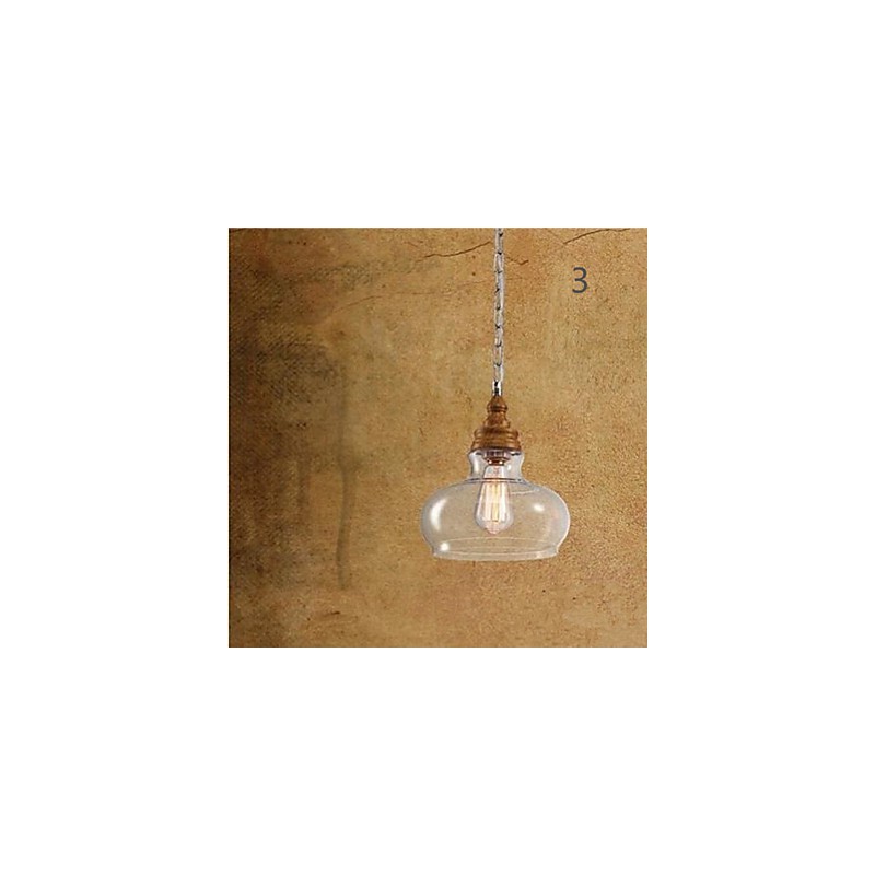 Lampada a sospensione con cristalli effetto legno nichel finitura, 3 lampadine