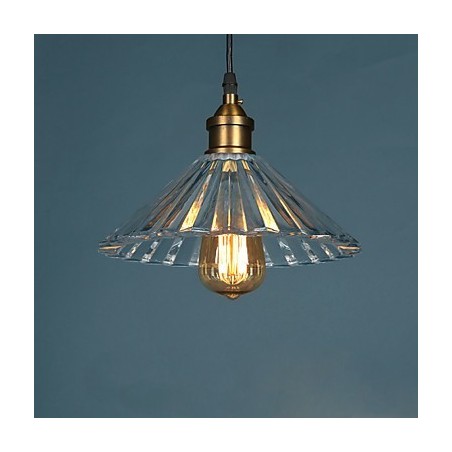 Lampada a sospensione moderna in vetro trasparente, 3 luci E26/E27
