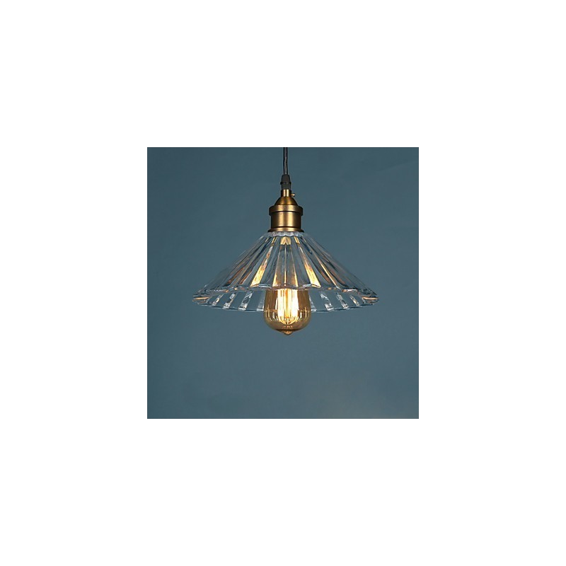 Lampada a sospensione moderna in vetro trasparente, 3 luci E26/E27