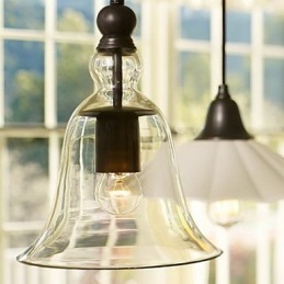 Lampada a sospensione mini a ciotola vintage classica in vetro trasparente