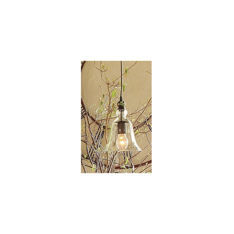 Lampada a sospensione mini a ciotola vintage classica in vetro trasparente