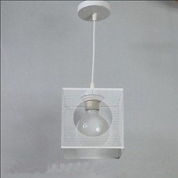 Lampada a sospensione mini Glass Ball Flower Garden in metallo bianco e nero