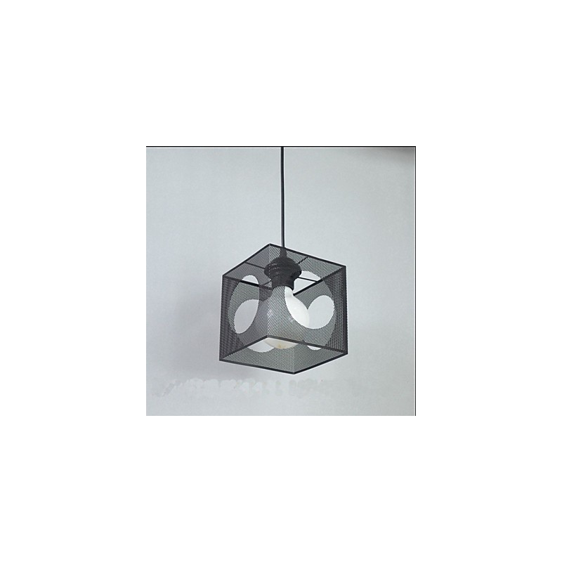 Lampada a sospensione mini Glass Ball Flower Garden in metallo bianco e nero