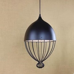 Lampada a sospensione moderna creativa a testa singola nera