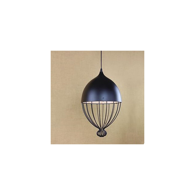 Lampada a sospensione moderna creativa a testa singola nera