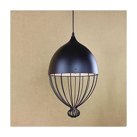Lampada a sospensione moderna creativa a testa singola nera