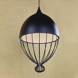 Lampada a sospensione moderna creativa a testa singola nera