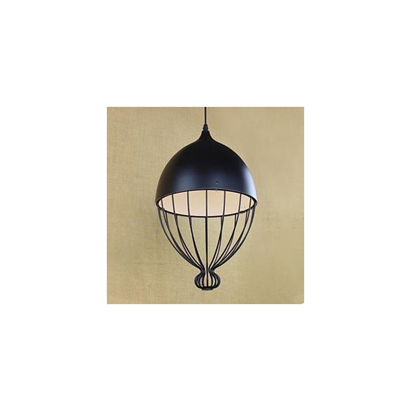 Lampada a sospensione moderna creativa a testa singola nera