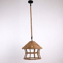 Lampada a sospensione country contemporanea Rope 1 luce