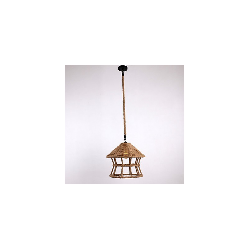Lampada a sospensione country contemporanea Rope 1 luce