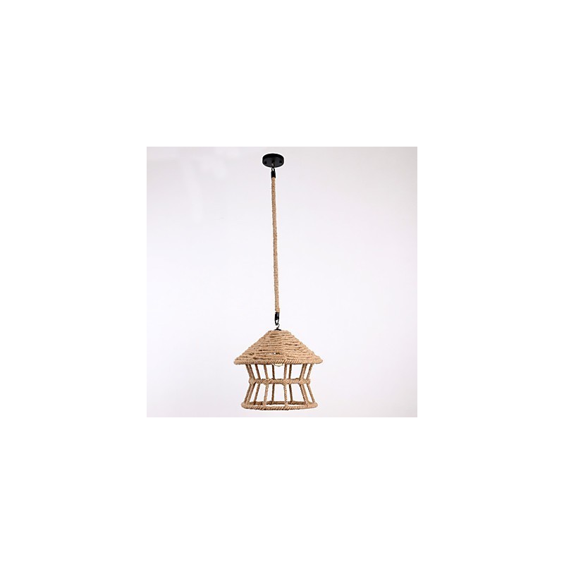 Lampada a sospensione country contemporanea Rope 1 luce