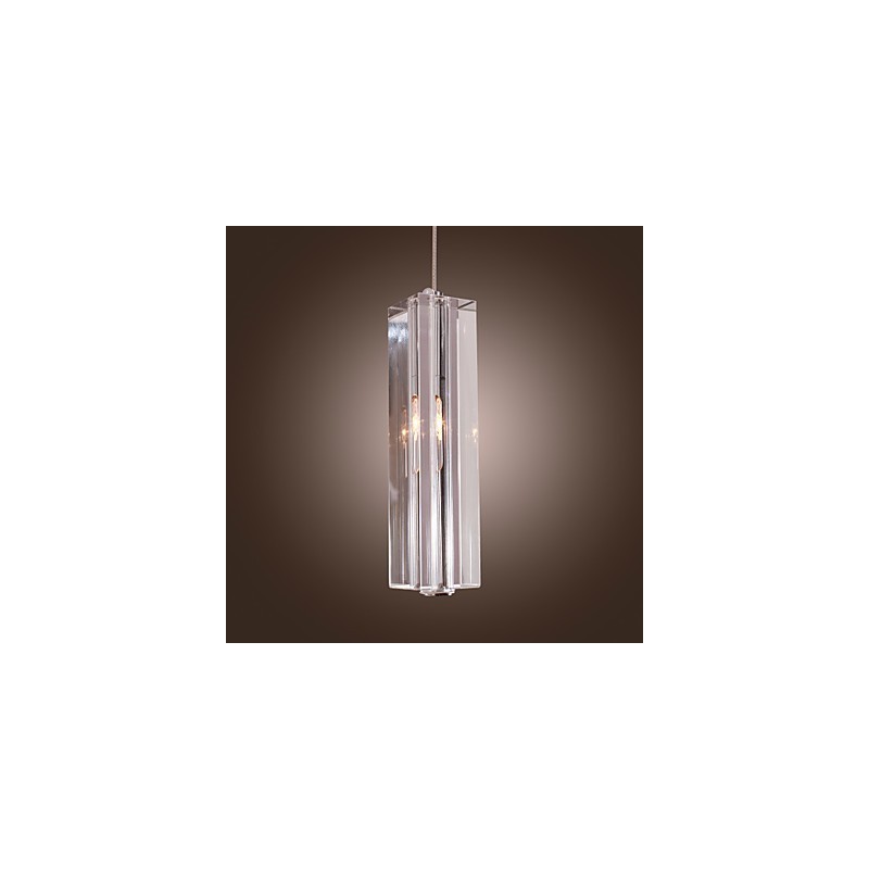 Lampada a sospensione mini moderna contemporanea in vetro trasparente G4