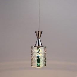 Lampada a sospensione argento con incisione laser Dream L