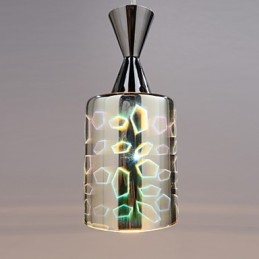 Lampada a sospensione argento con incisione laser Dream L