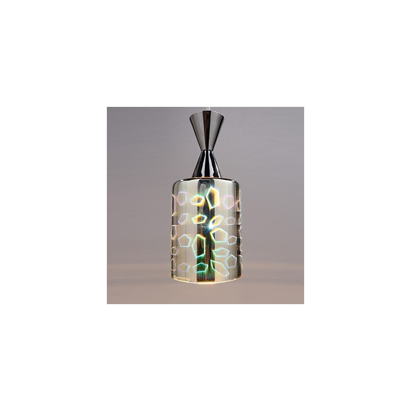 Lampada a sospensione argento con incisione laser Dream L