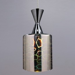 Lampada a sospensione argento con incisione laser Dream L