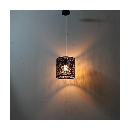 Lampadario a sospensione in ferro stile country retrò americano, 1 lampadina E26/E27