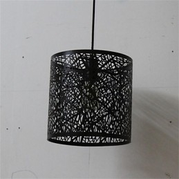 Lampadario a sospensione in ferro stile country retrò americano, 1 lampadina E26/E27