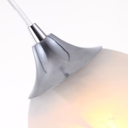 Lampada a sospensione moderna oblunga a 3 luci grigia