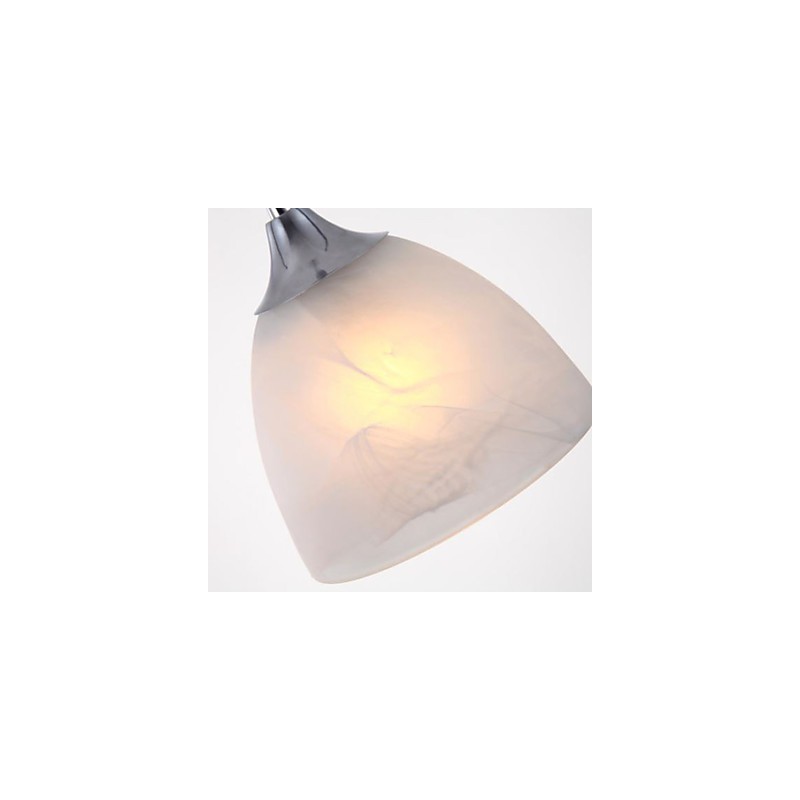 Lampada a sospensione moderna oblunga a 3 luci grigia