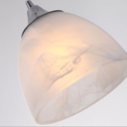 Lampada a sospensione moderna oblunga a 3 luci grigia