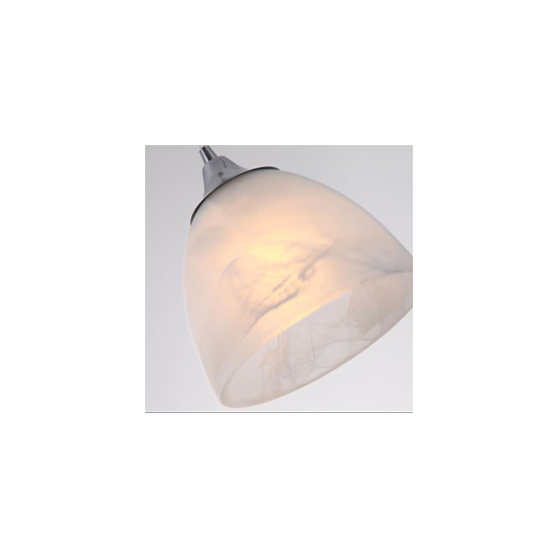 Lampada a sospensione moderna oblunga a 3 luci grigia